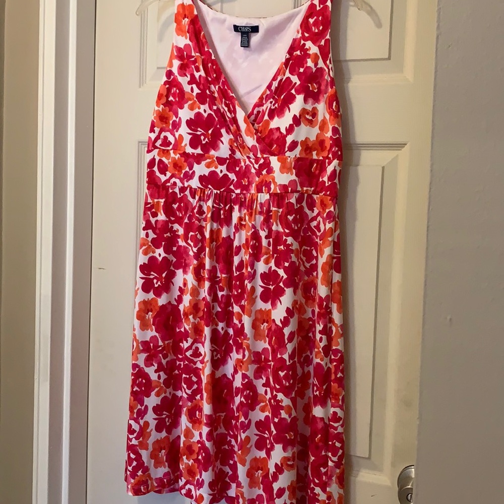 Pink and orange floral dress